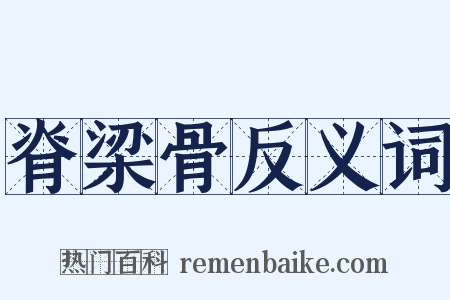 脊梁骨反义词是什么意思的图片